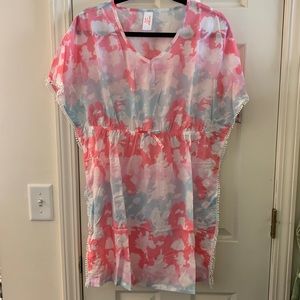 NWT Target Cat and Jack Watercolor Swimsuit Cover Dress Size XL 14-16